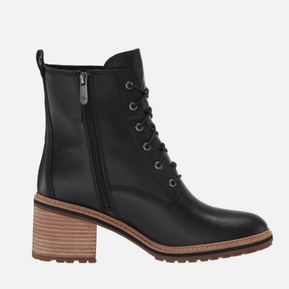 TIMBERLAND SIENNA WATERPROOF BLOCK HEEL BOOTIES w/2.5” HEEL, SIDE ZIP, SZ 7.5 - Picture 7 of 16